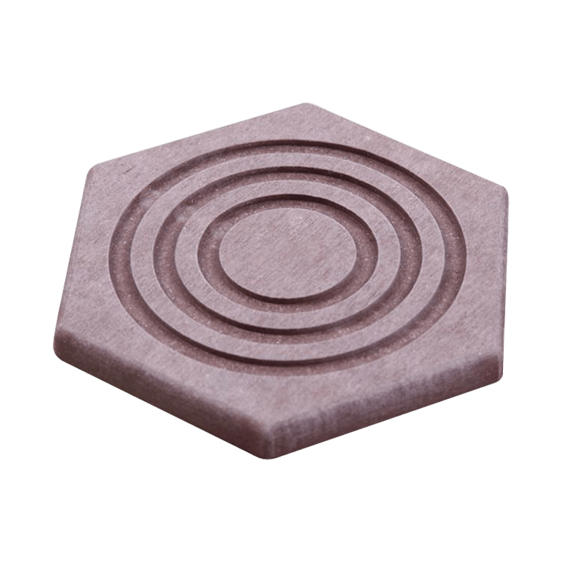 CM0007 Posavasos Absorbente sin Olor de Secado Rápido con Forma Hexagonal Portavasos de Barro de Diatomeas