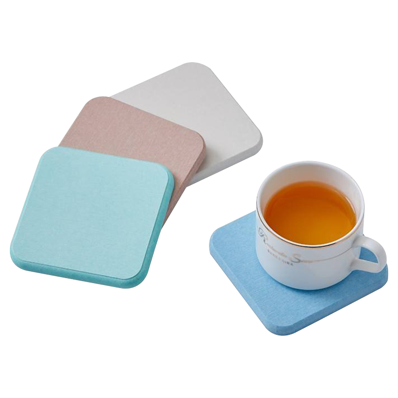 CM0002 Posavasos Cuadrado de Barro de Diatomeas Posavasos de Diatomeas para Café
