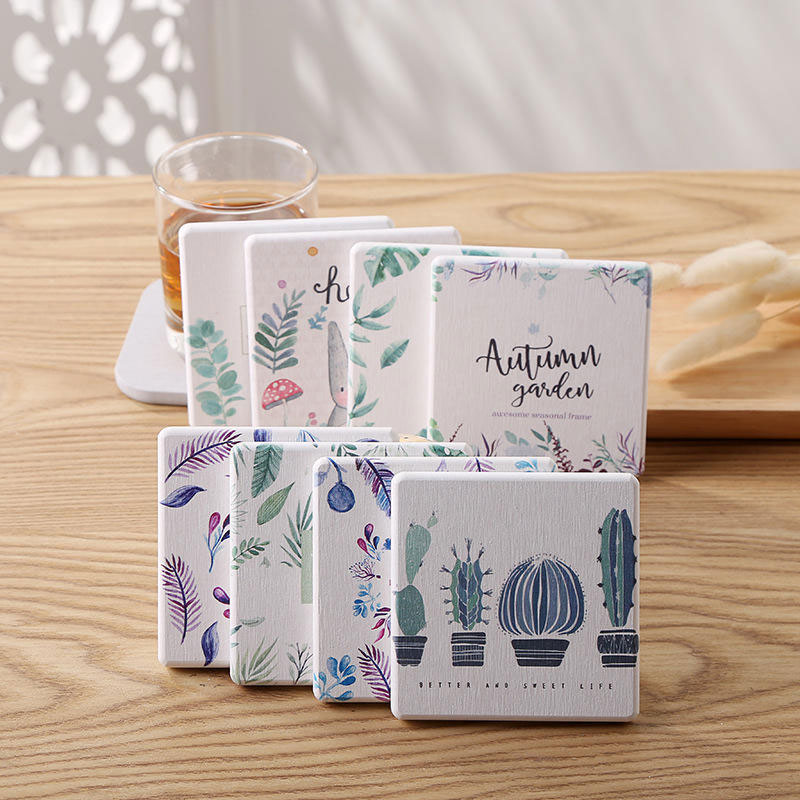 CM0005 Posavasos Antideslizante de Tierra de Diatomeas con Impresión Divertida Posavasos de Taza Linda de Diatomeas