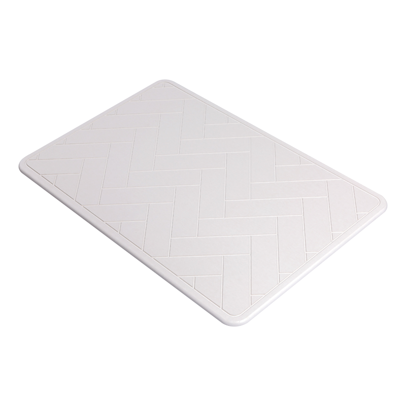 JD0003 Alfombrilla de Baño de Absorbente Secado Rápido de Diatomita Antideslizante con Diseño Tallado