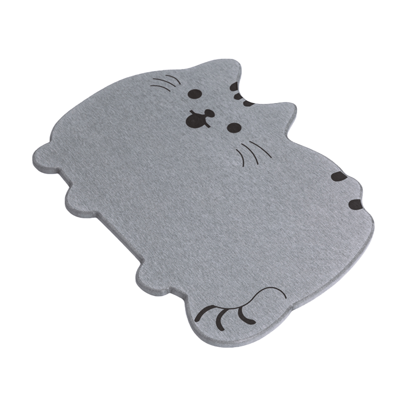 JD0005 Alfombrilla de Baño de Diatomita con Forma de Animal de gato Lindo 